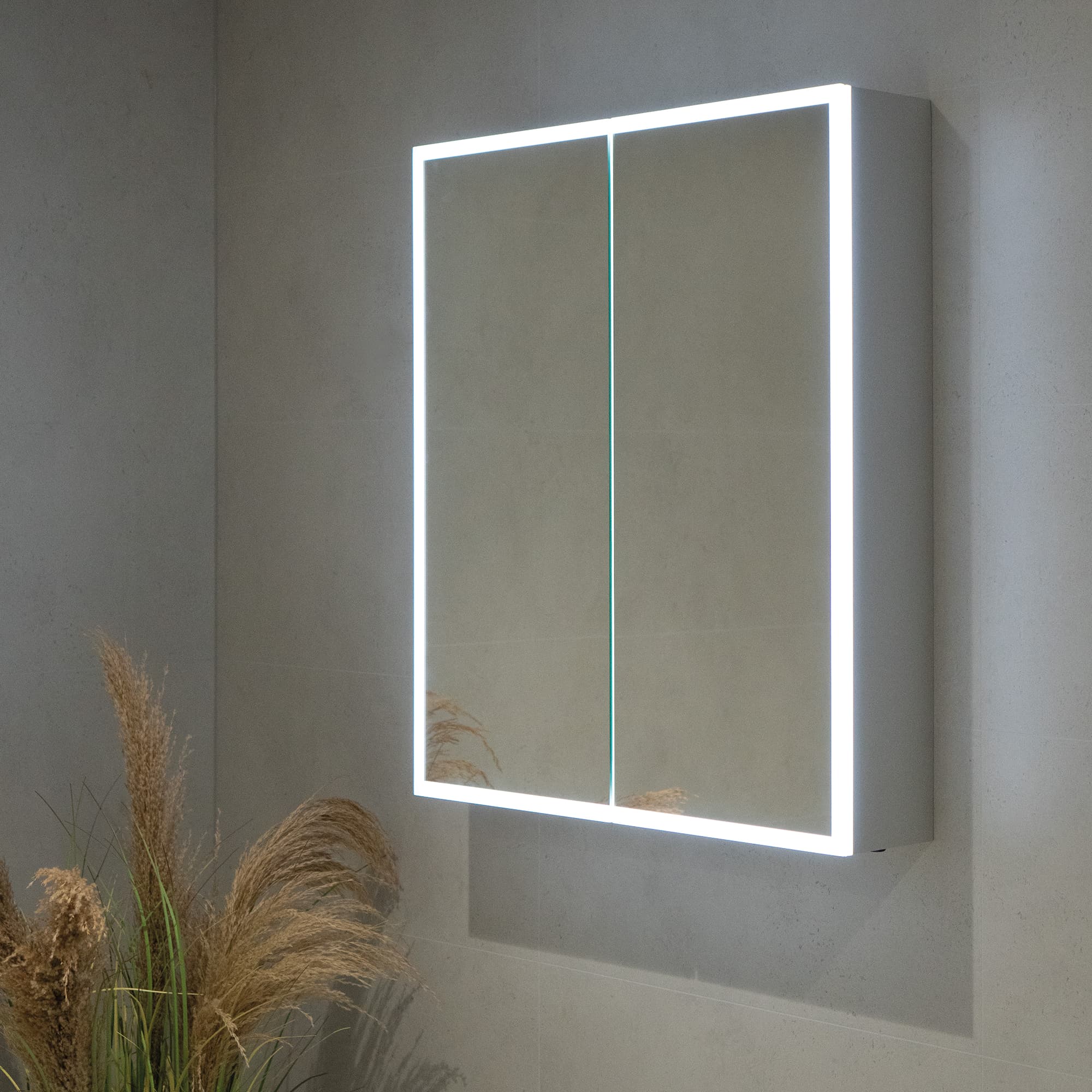 HIB Qubic LED Mirror Cabinet